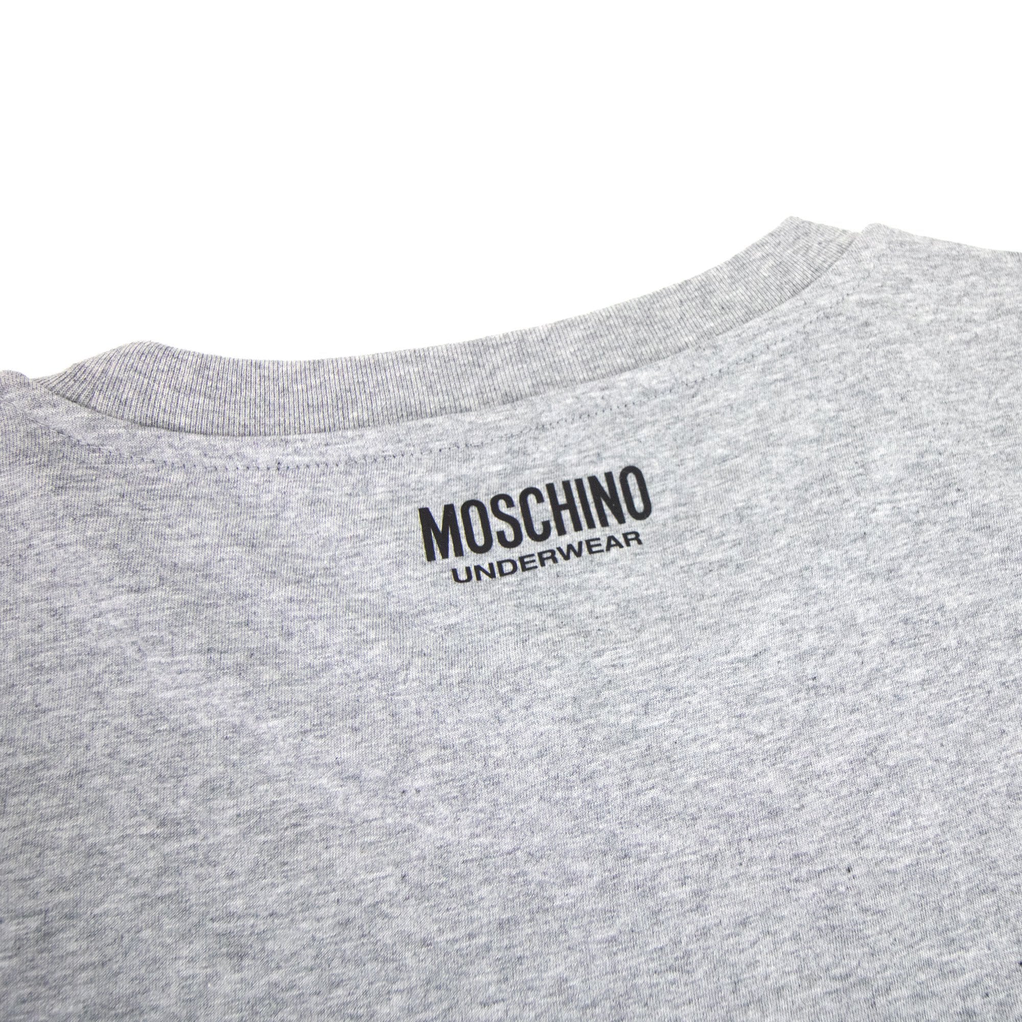 Moschino Underwear Tape Cuff Sleeve T Shirt Grey 0489