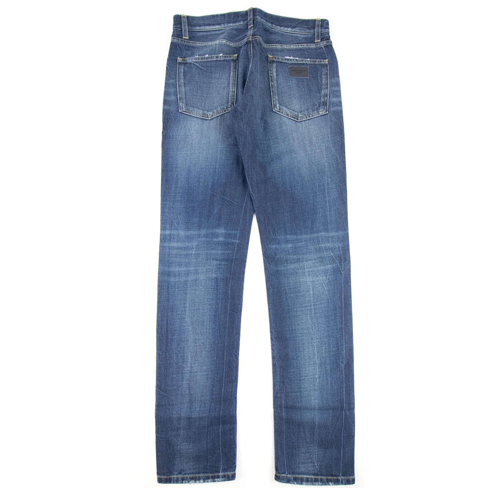 Dolce & Gabbana 14 Gold Logo Plaque Jeans Denim | ONU – Onu