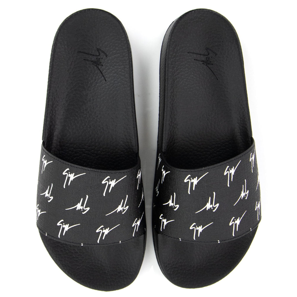 Giuseppe Zanotti Burel 10 Logo Sliders Nero/bianco