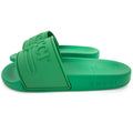 Gucci Logo Rubber Slider Green