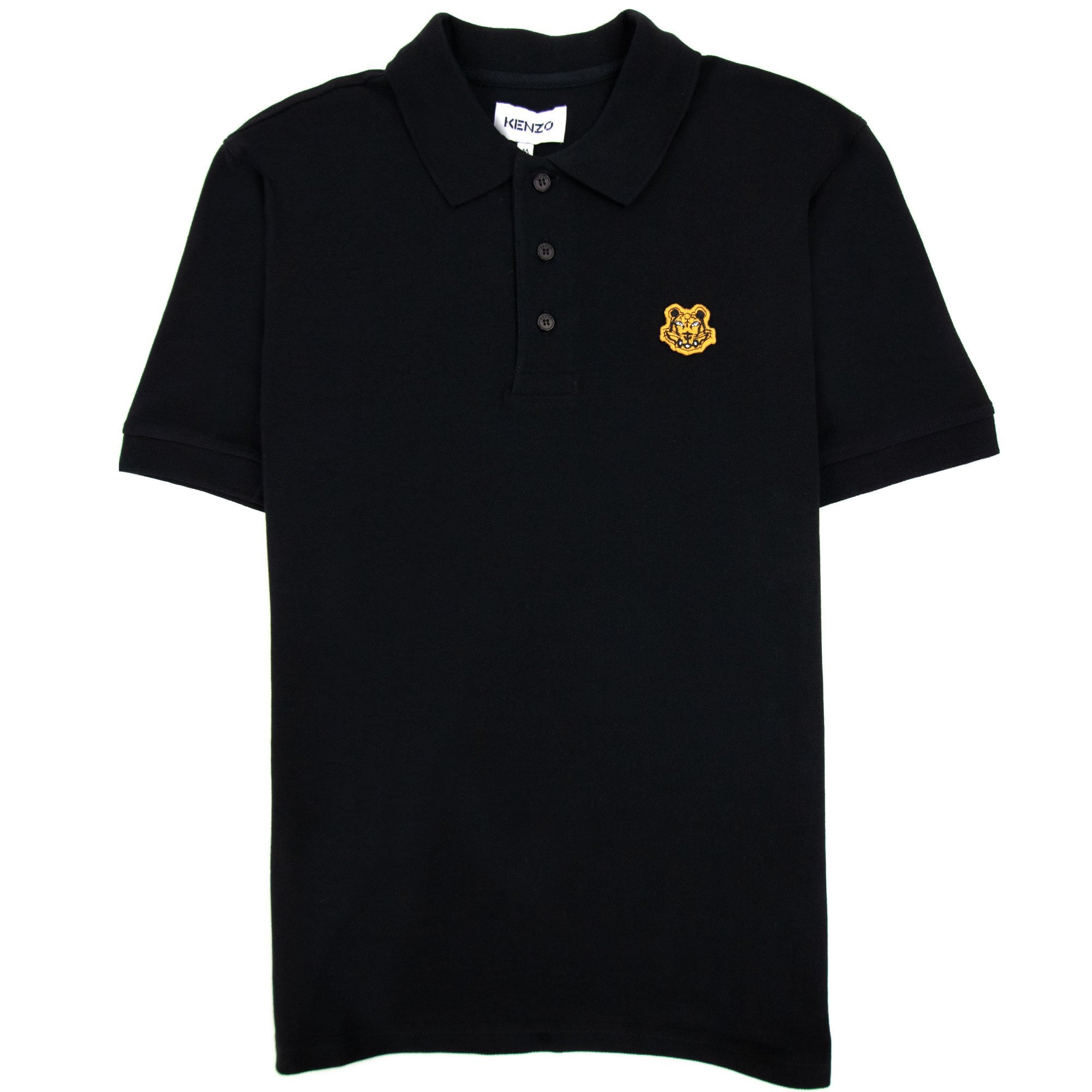 Kenzo Orange Tiger Crest Polo Black