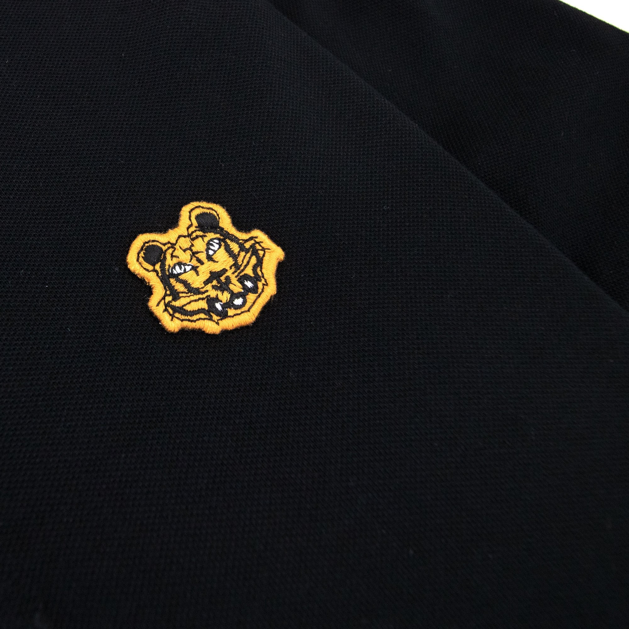 Kenzo Orange Tiger Crest Polo Black