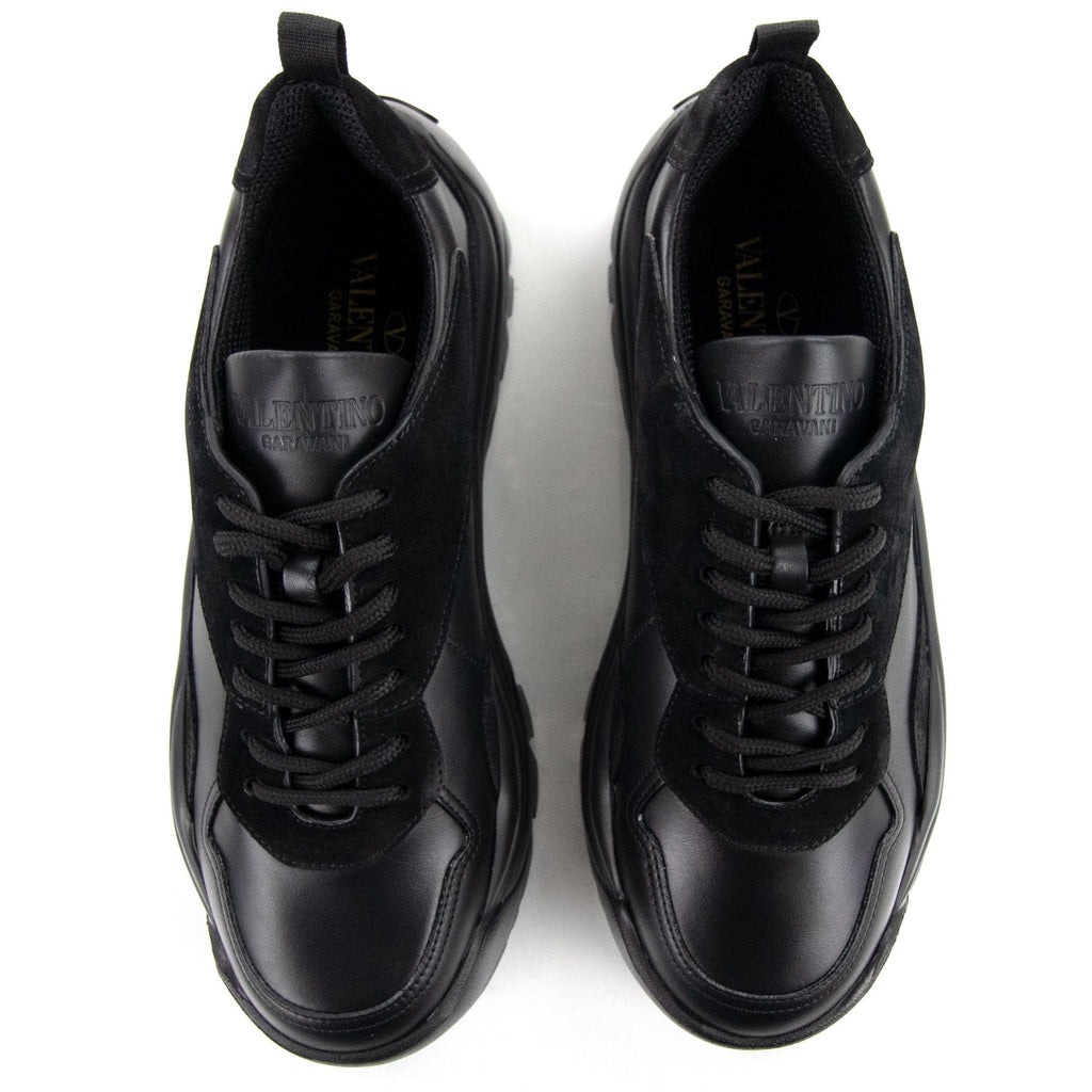 Valentino Gumboy Calfskin Sneakers Black N01