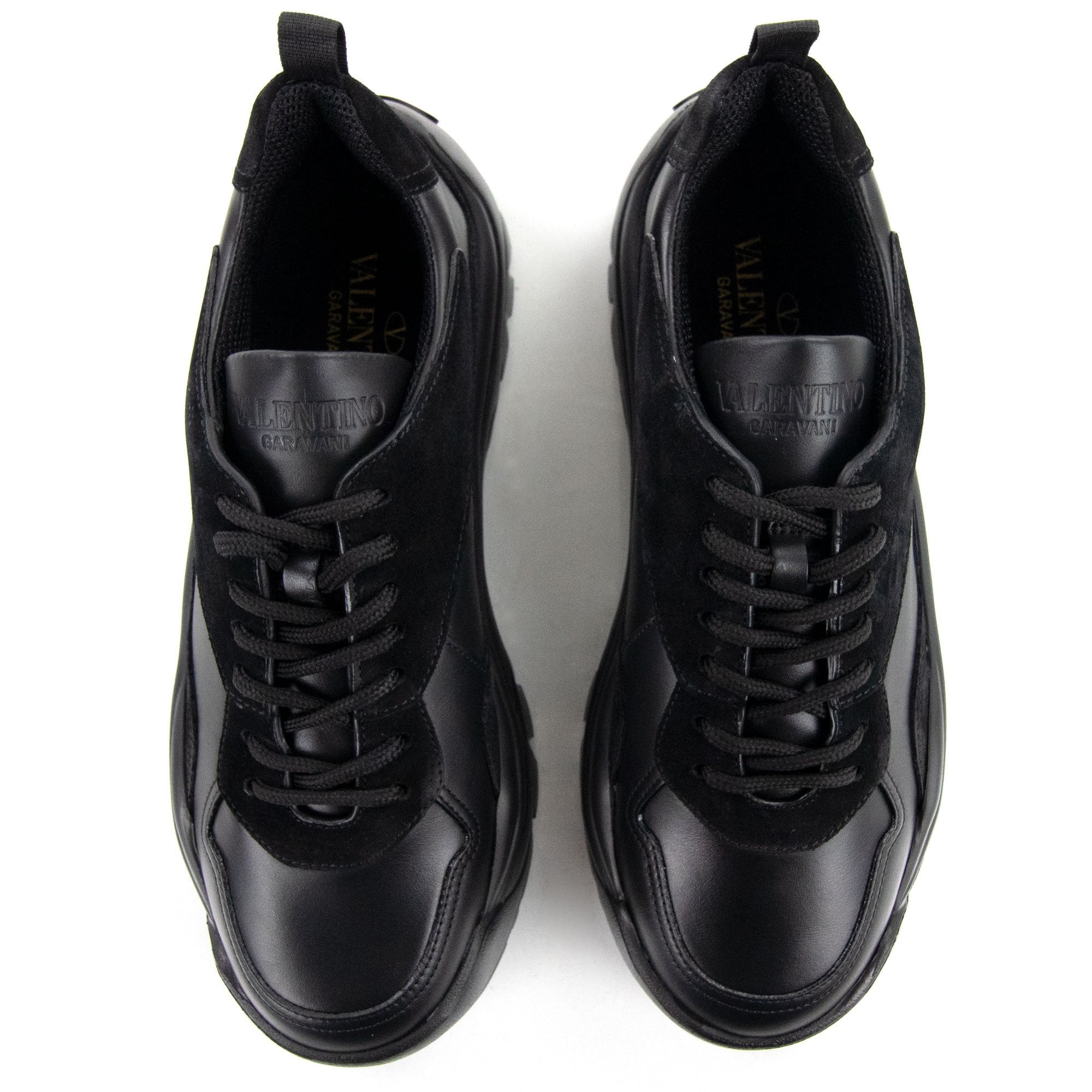 Valentino Gumboy Calfskin Sneakers Black N01