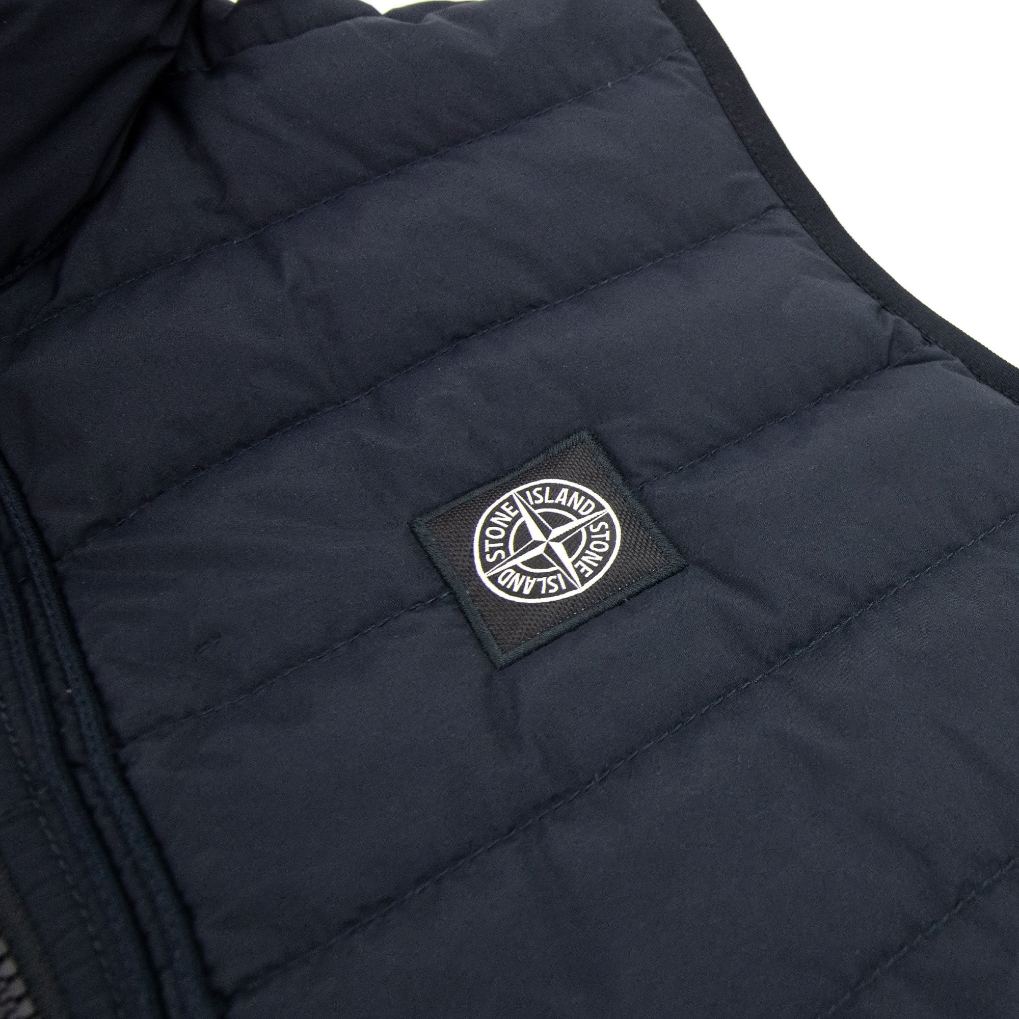 Stone Island G0725 O Cotton R Nylon Tela Gilet Navy Blue V0020