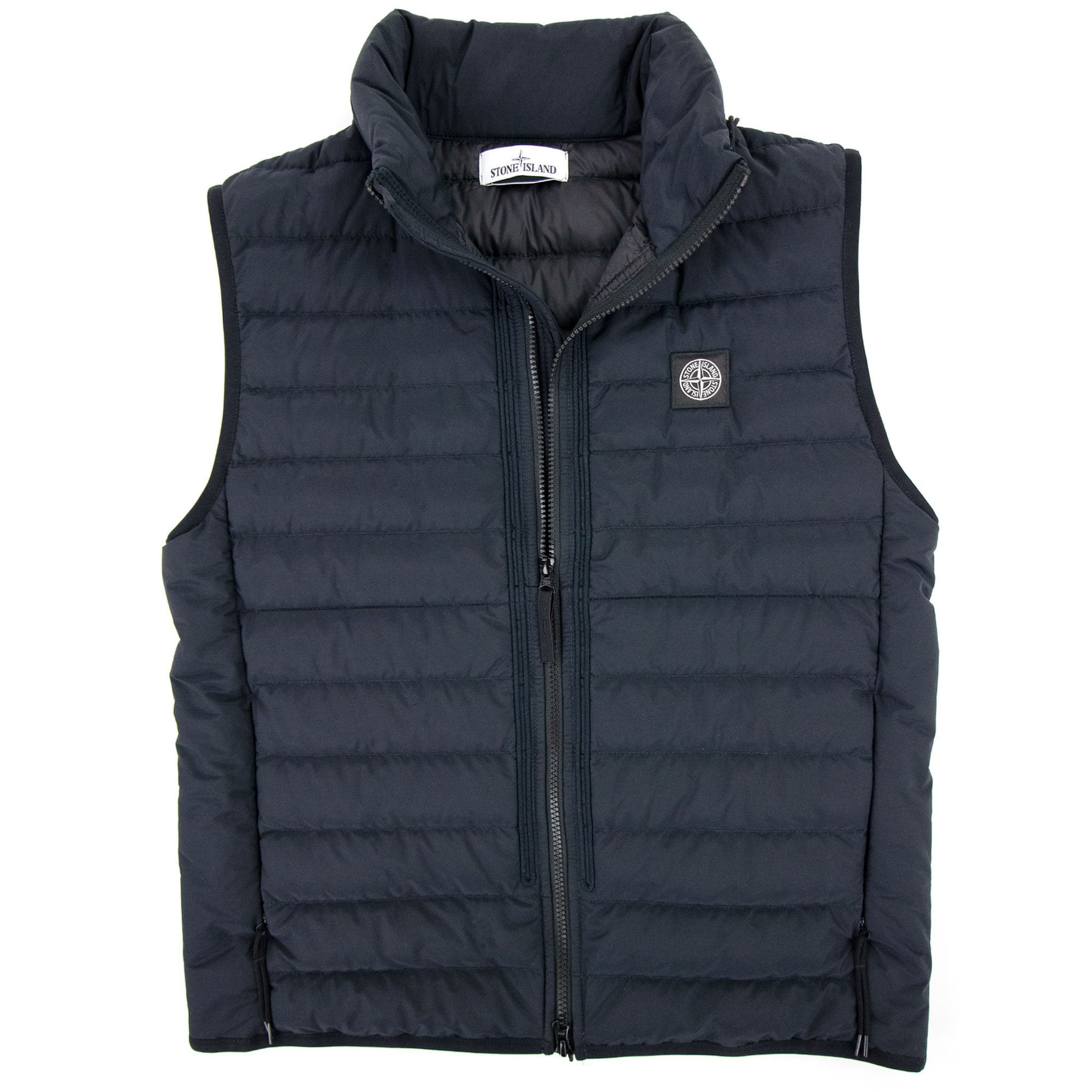 Stone Island G0725 O Cotton R Nylon Tela Gilet Navy Blue V0020