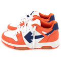 Off White Out Of Office Calf Leather Trainer Orange/blue
