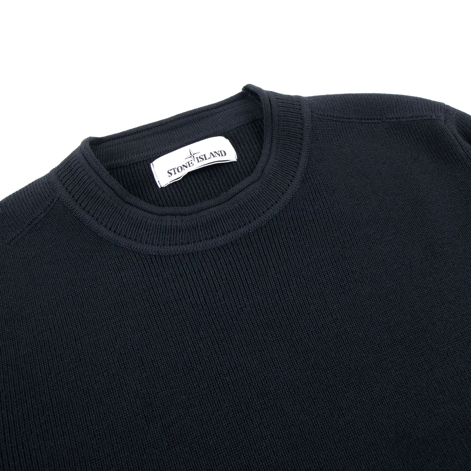 Stone Island 560c2 Classic Wool Knit Navy Blue V0020