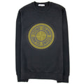Stone Island 63086 Brushed Cotton Fleecelenticular One Print Dark Grey V0065