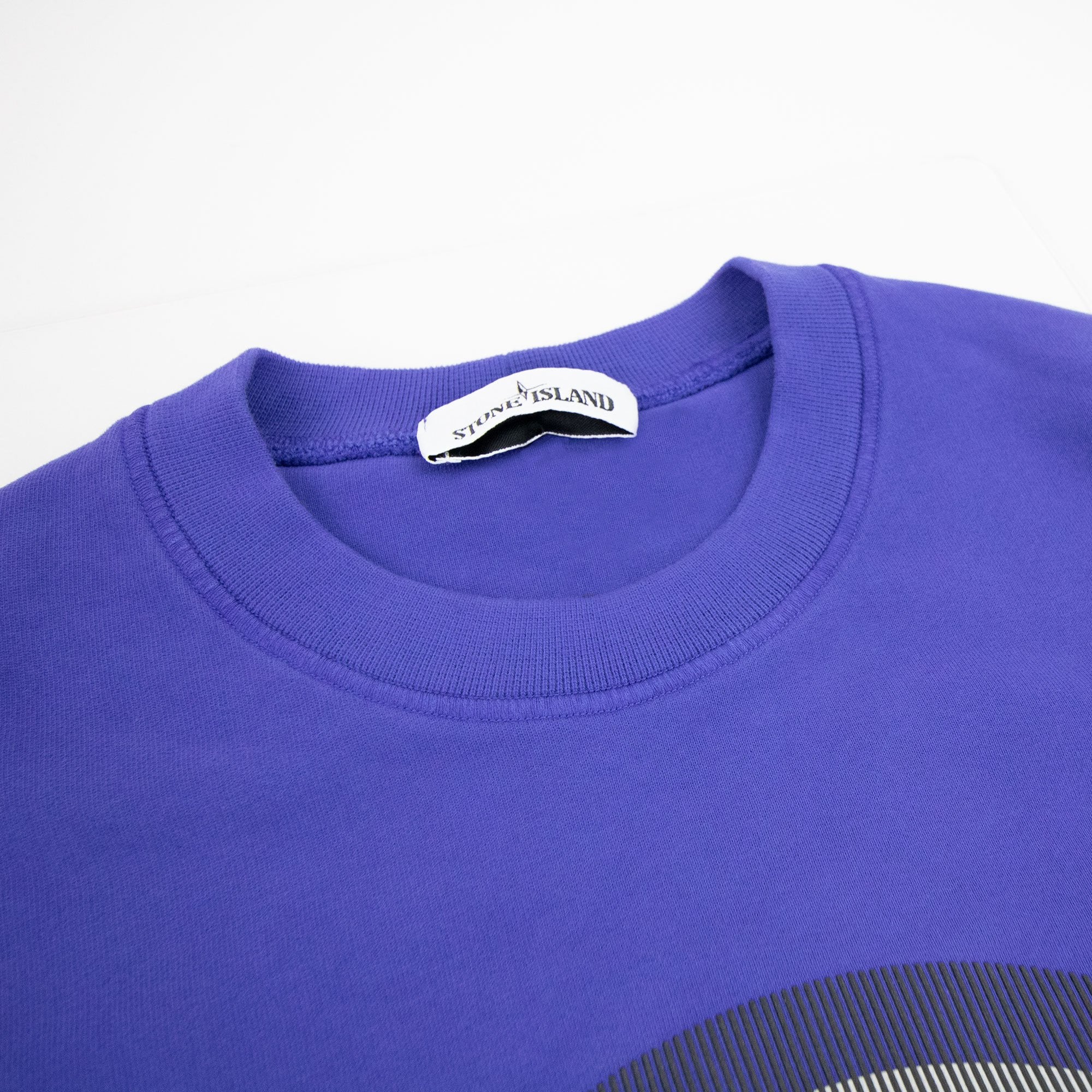 Stone Island 63086 Brushed Cotton Fleecelenticular One Print Purple V0043