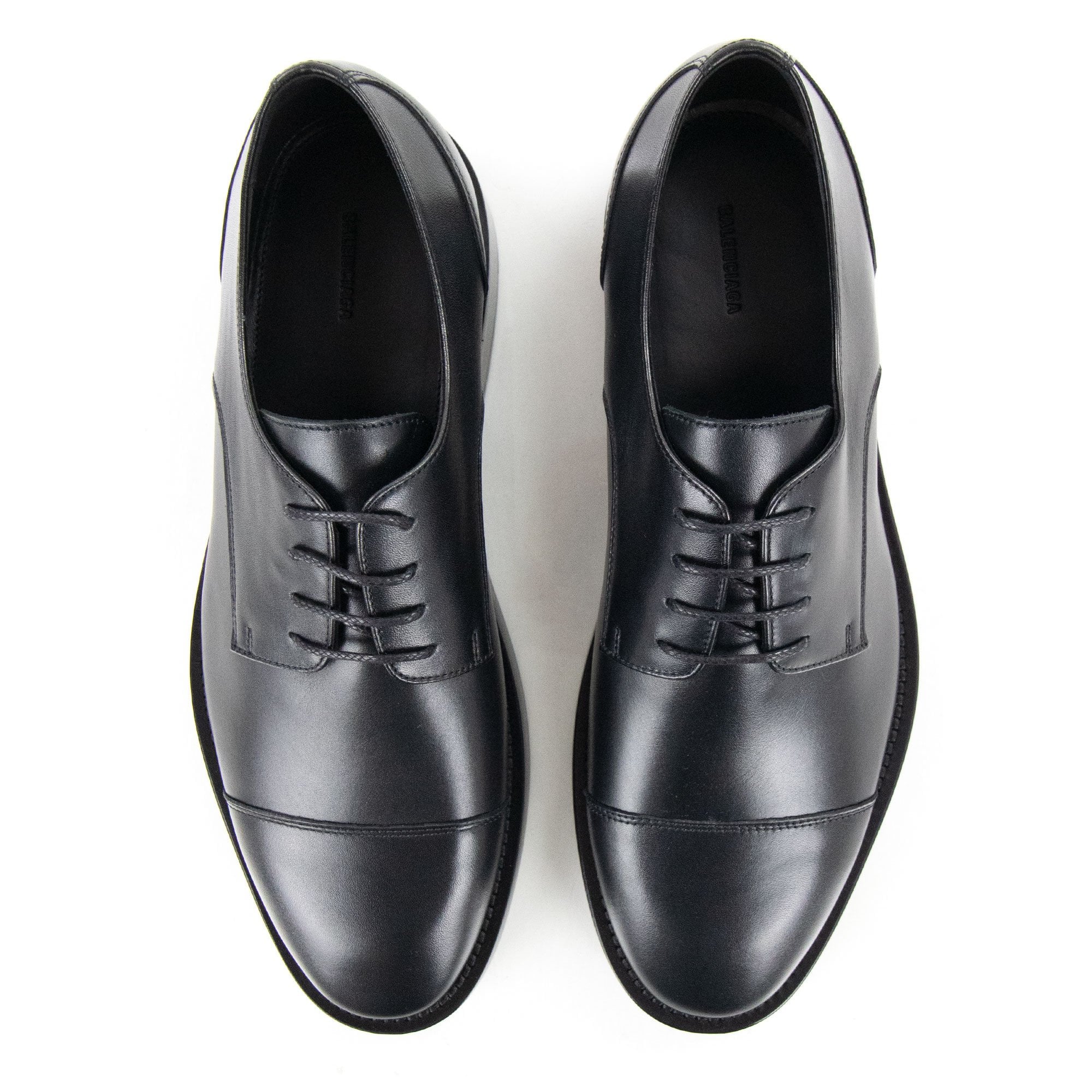 Balenciaga Logo Derby Shoe Black
