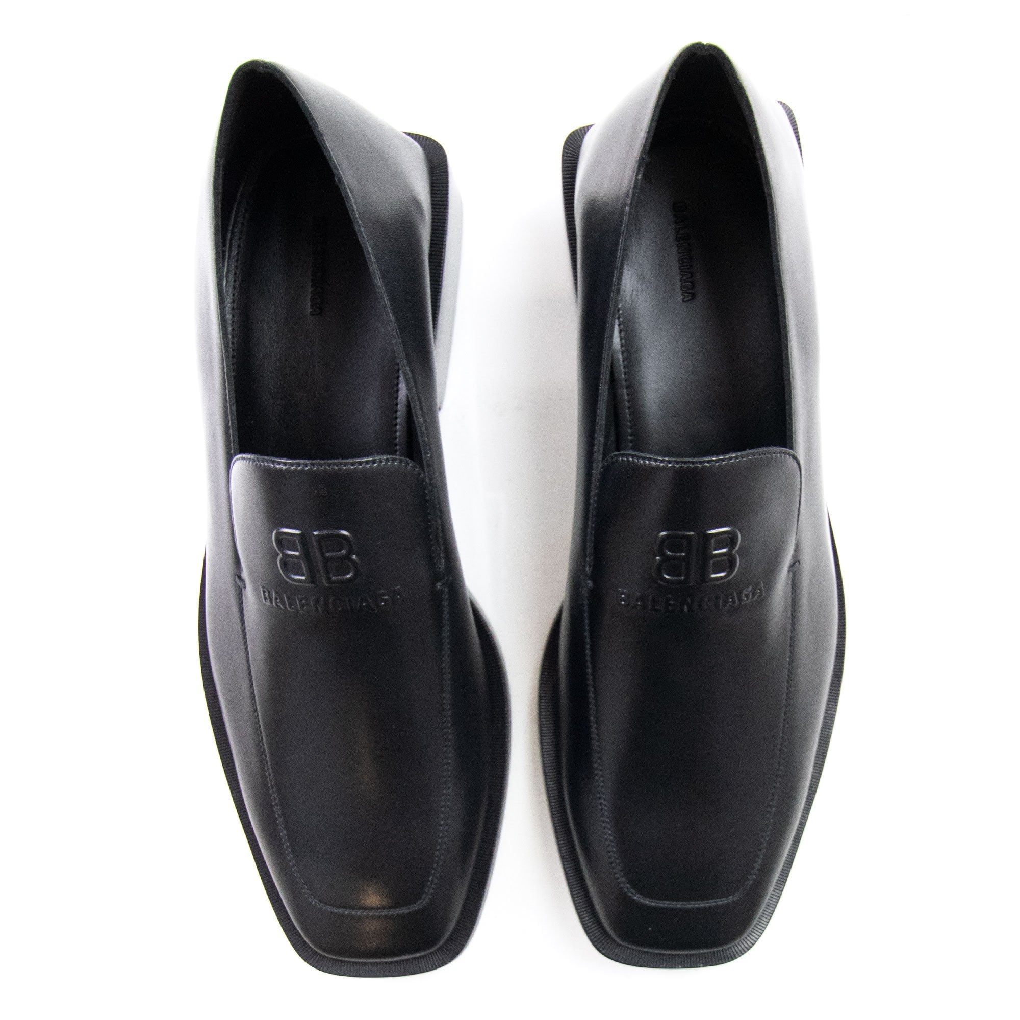 Balenciaga Coin Rim Leather Loafer Black