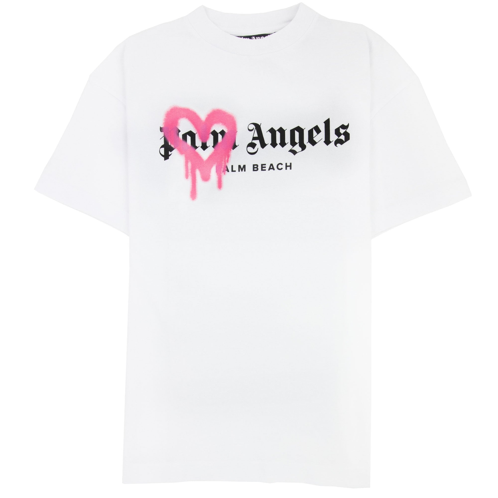 Palm Angels Beach Sprayed T Shirt White Fuchsia | ONU – Onu