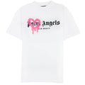 Palm Angels Beach Sprayed T Shirt White Fuchsia