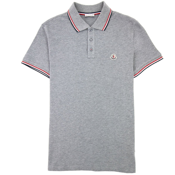 トップス MONCLER MAGLIA POLO MANICA CORTA M Moncler Maglia Polo Manica Corta Grey 984 | ONU – Onu