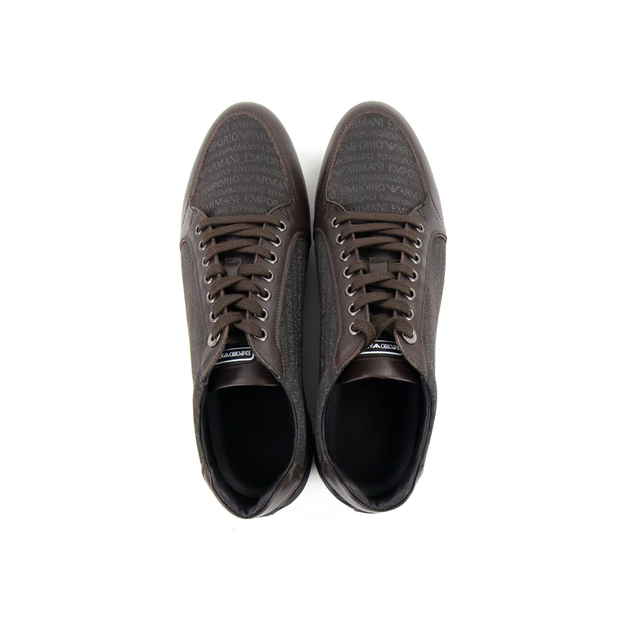 Emporio Armani All Over Print Low Sneakers Moro/moro