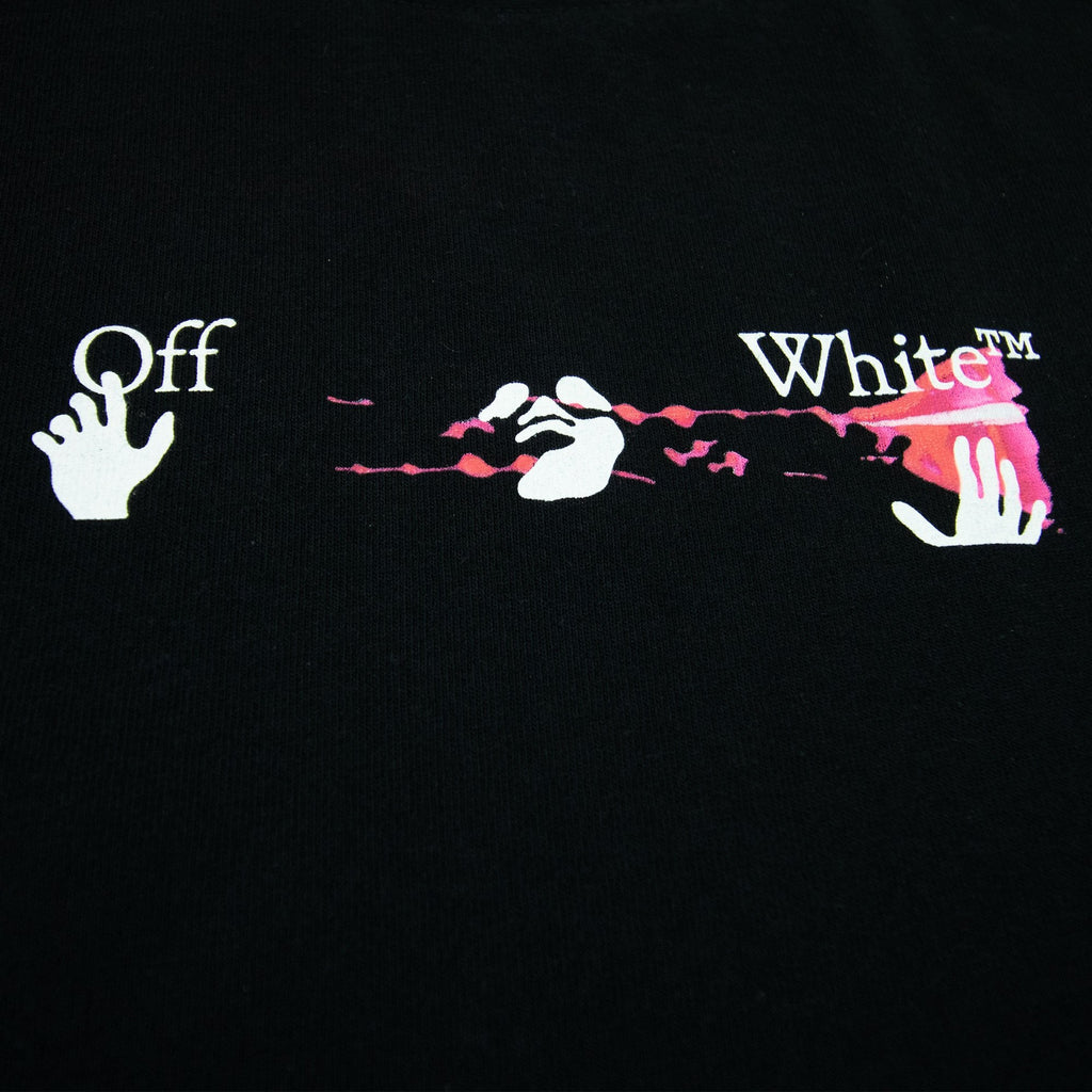 Off White Acrylic Arrow S/s T Shirt Black Fuchsia