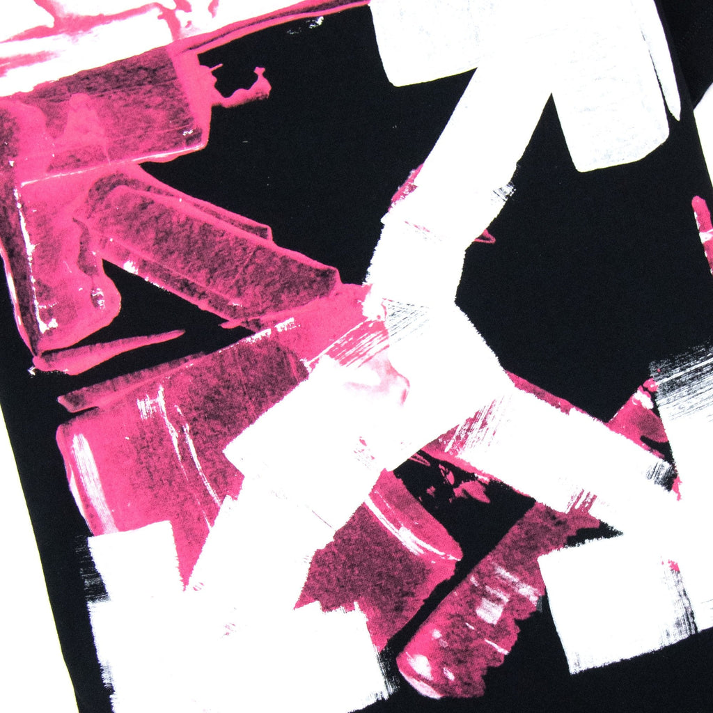 Off White Acrylic Arrow S/s T Shirt Black Fuchsia