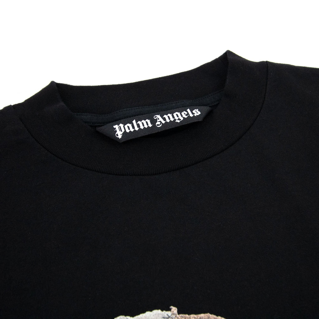 Palm Angels Spray Bear Classic T Shirt Black/brown