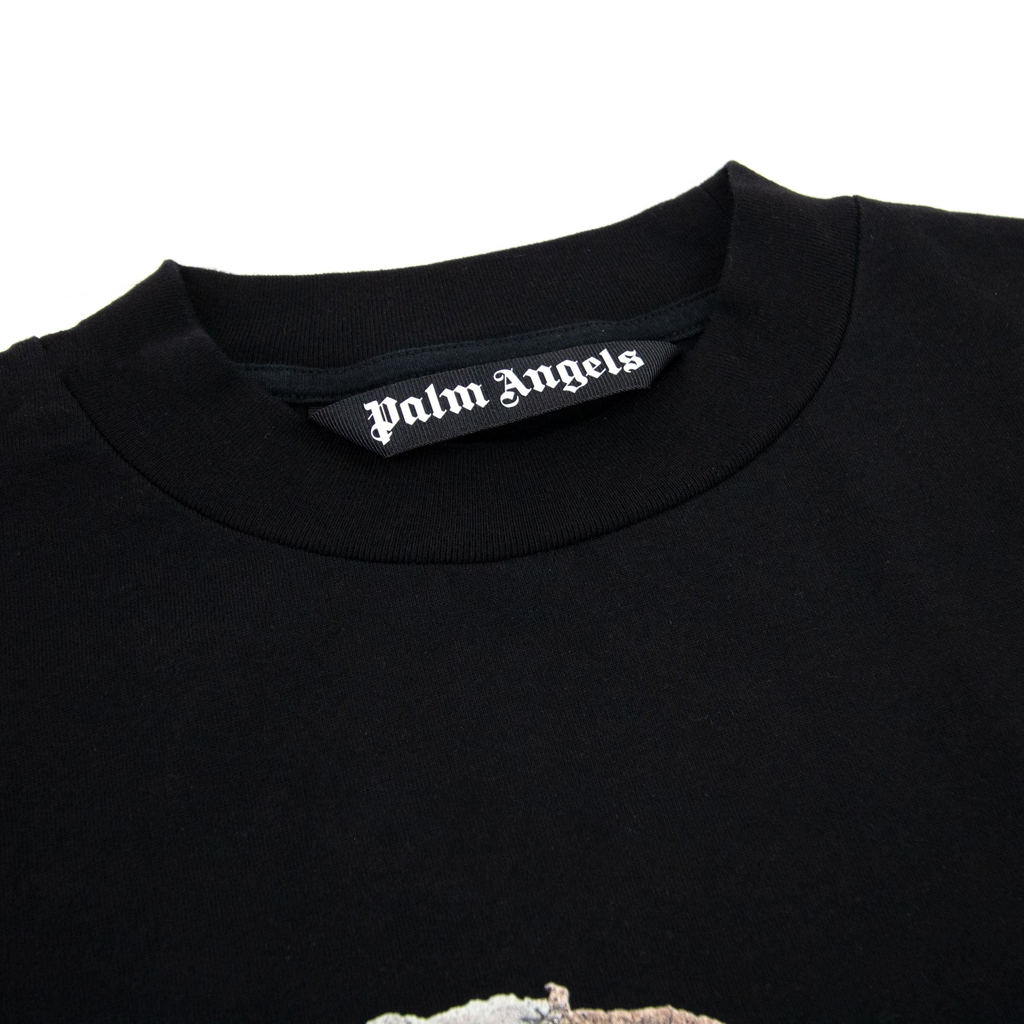 Palm Angels Spray Bear Classic T Shirt Black/brown