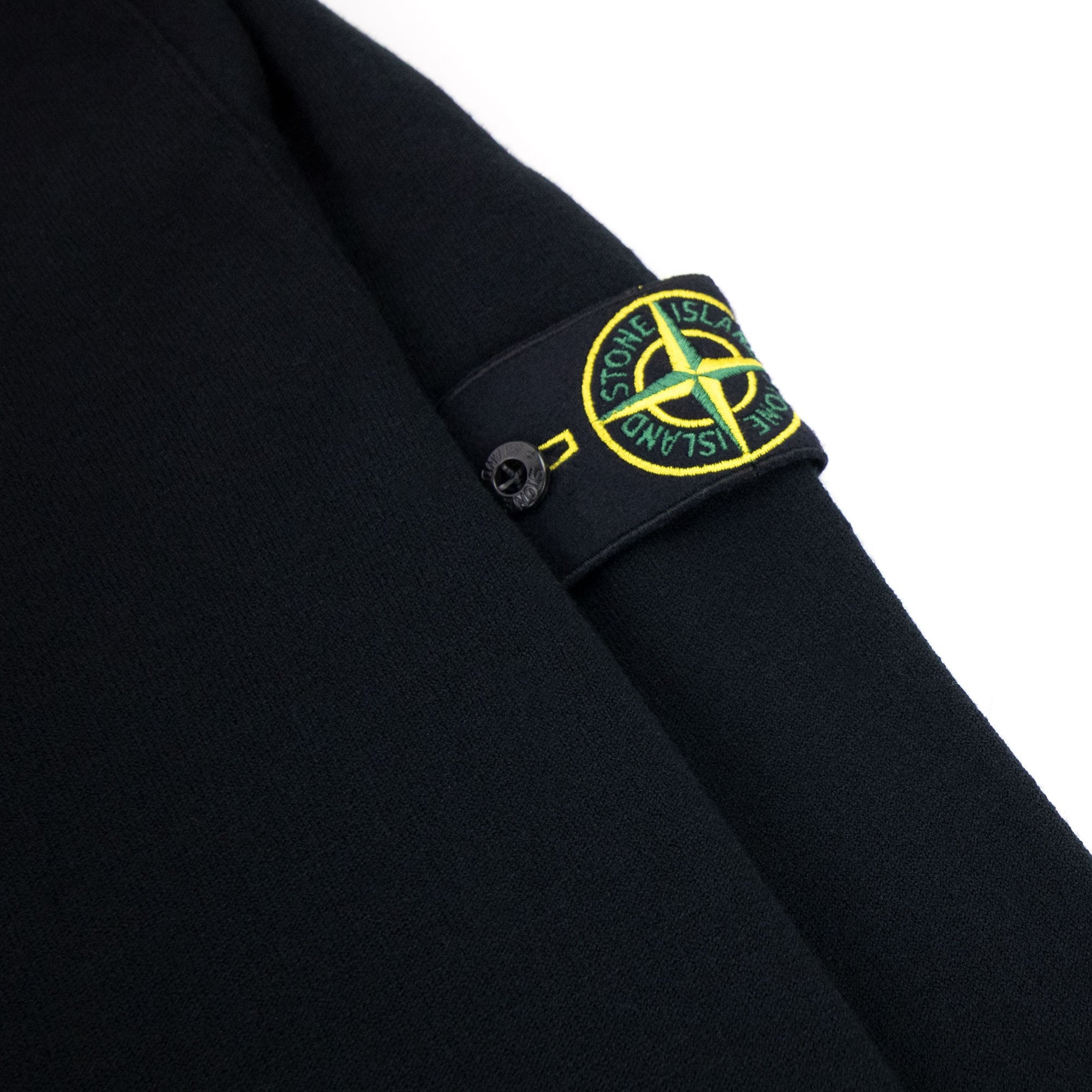 Stone Island 512a1 Stretch Wool L/s Polo Black V0029