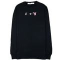 Off White Acrylicarrow L/s T Shirt Black Fuchsia