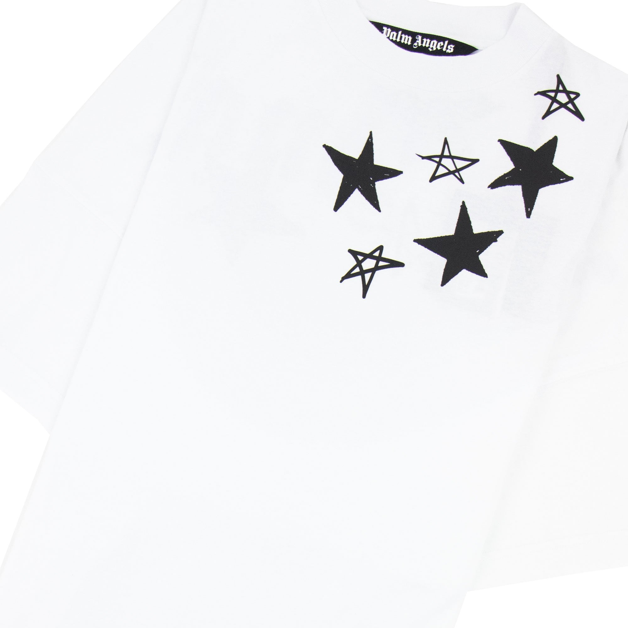 Palm Angels Shooting Stars Overlogo T Shirt White/black