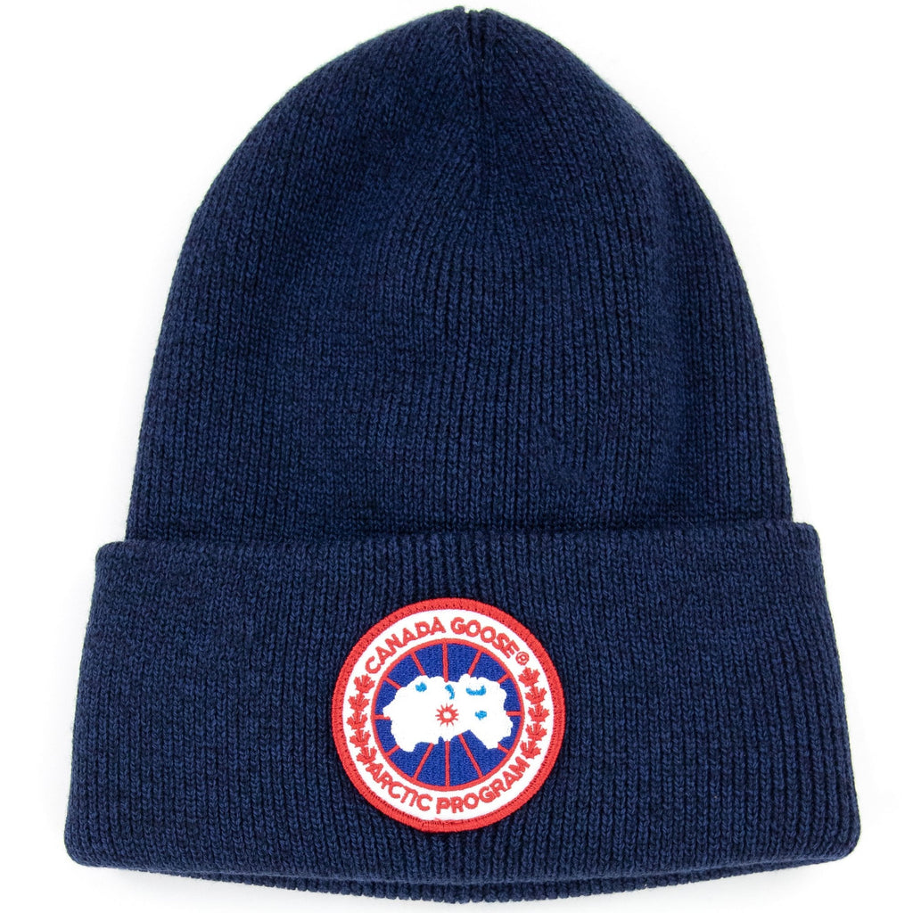 Canada Goose Arctic Disc Ribbed Beanie Navy Heather