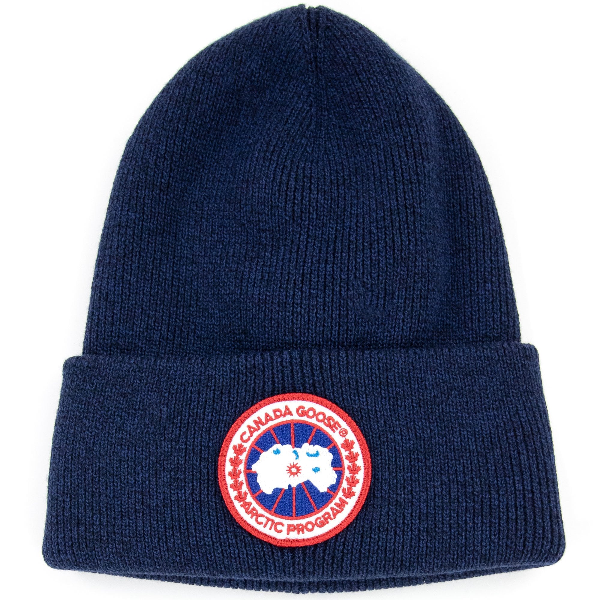 Canada Goose Arctic Disc Ribbed Beanie Navy Heather