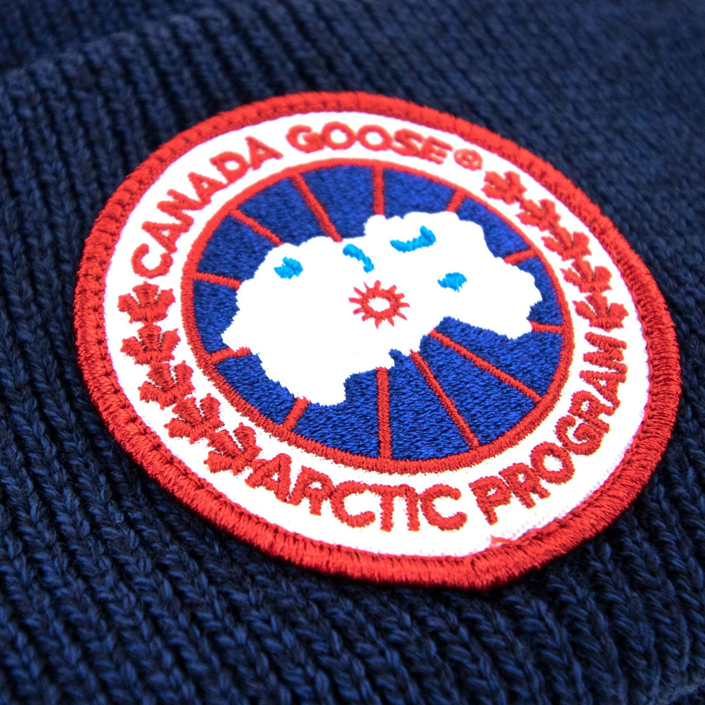 Canada Goose Arctic Disc Ribbed Beanie Navy Heather
