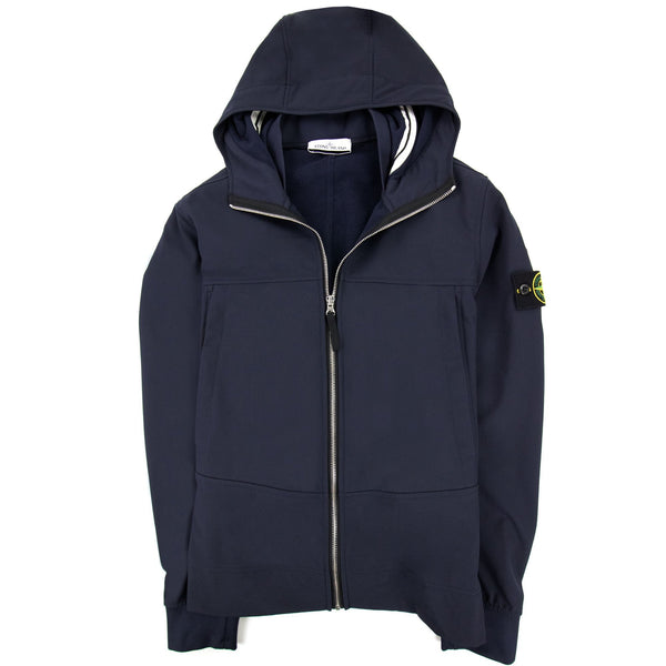 Stone Island Q0122 Soft Shell-R Coat Navy – Onu