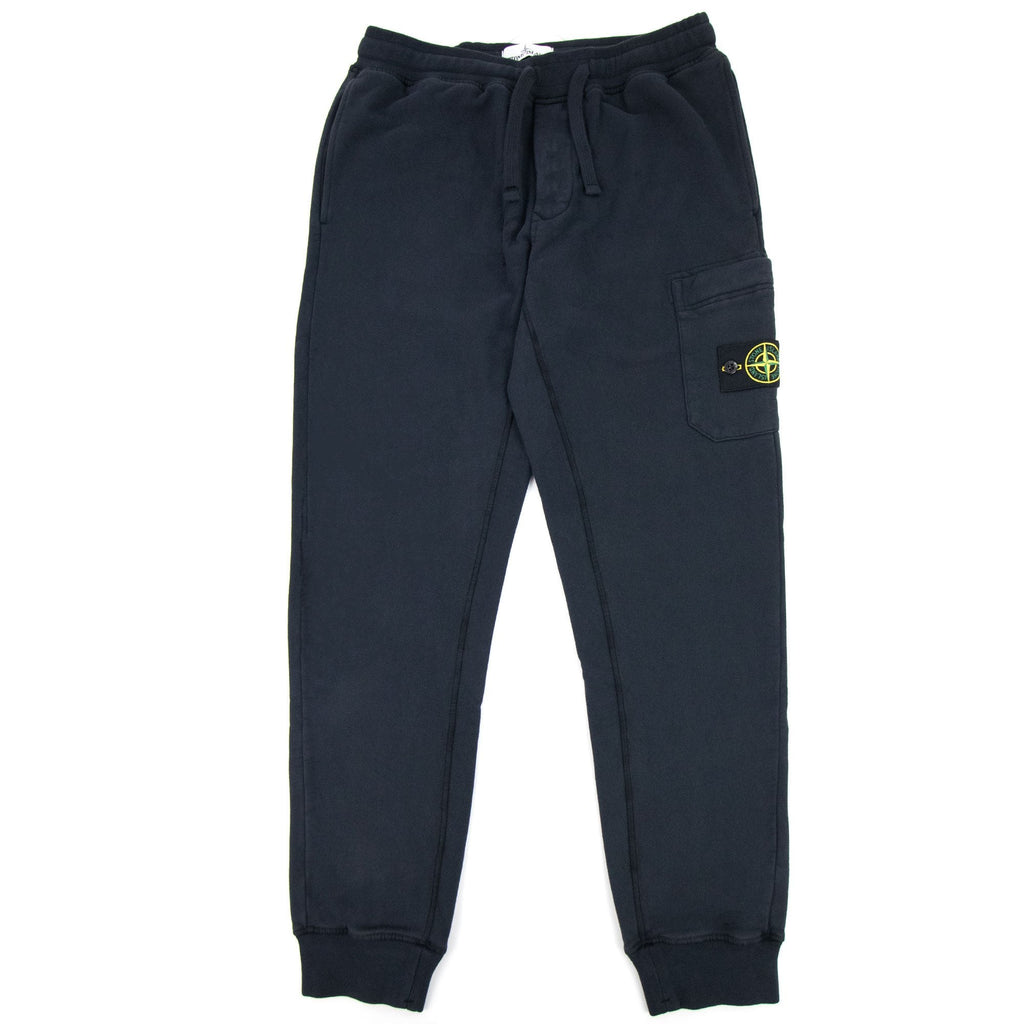 Stone Island 64520 Brushed Cotton Fleece Slim Fit Navy Blue V0020