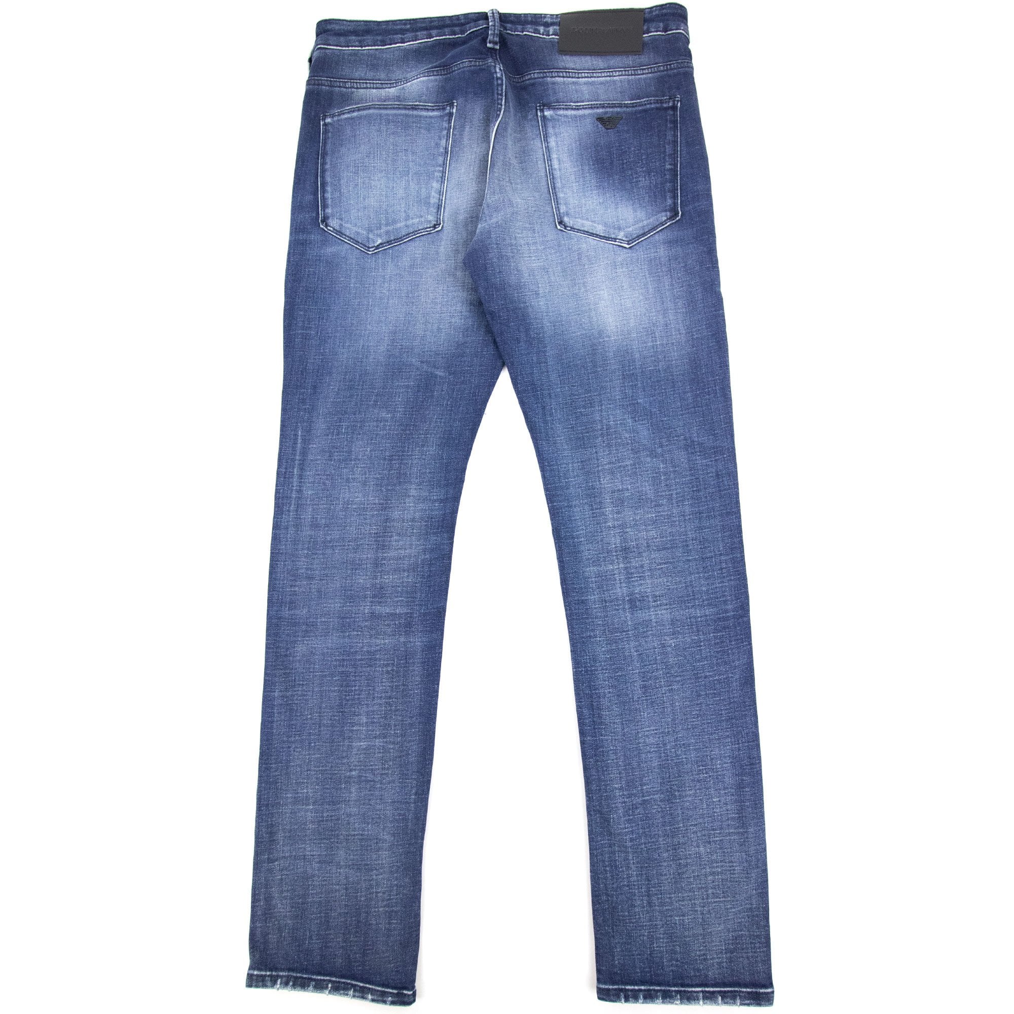 Emporio Armani J06 Rips & Splatters Slim Fit Denim Jeans Denim Blue 0942