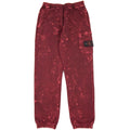 Stone Island 61438 Cotton Fleece + Off-dye Ovd Treatment Track Pant Burgundy V0012