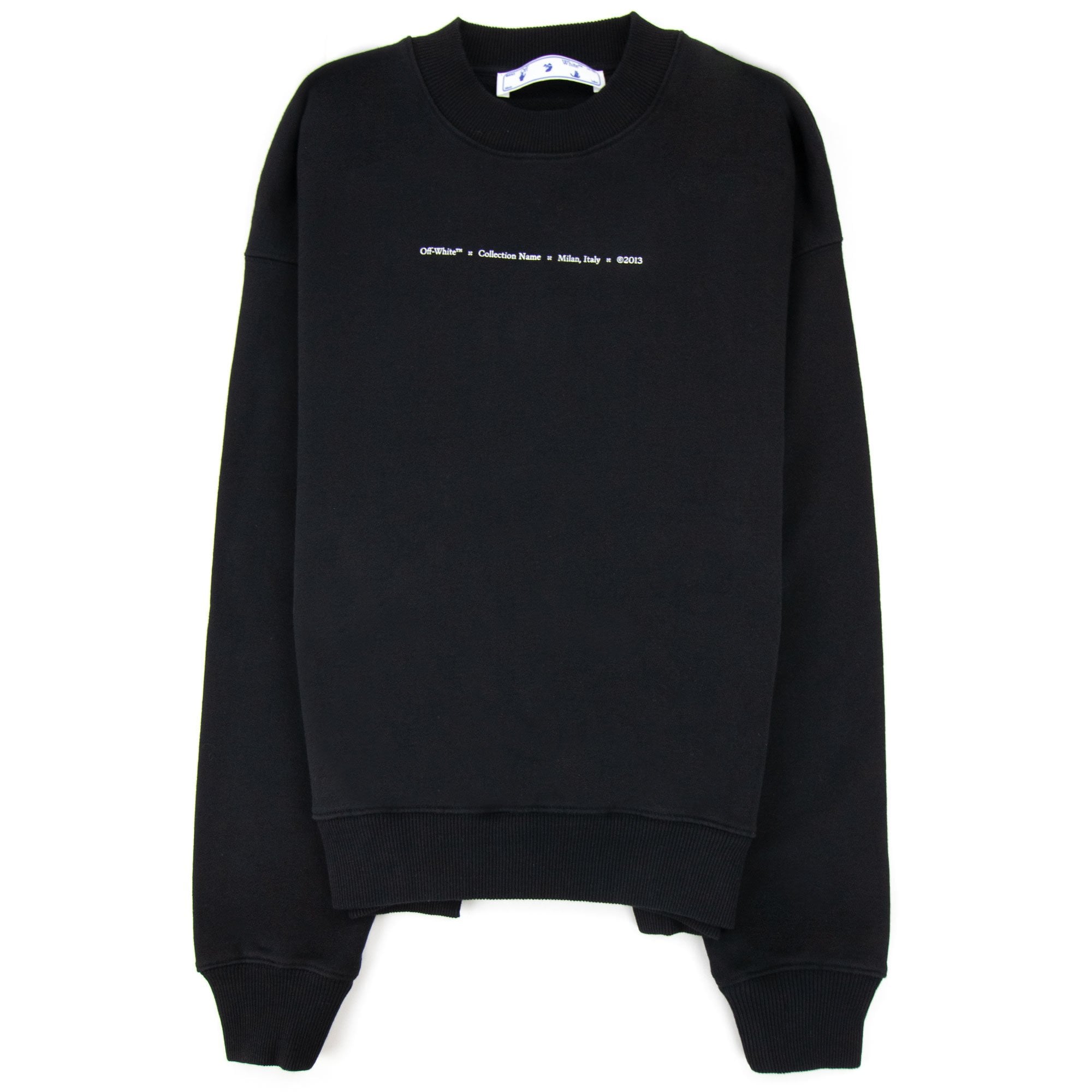 Off White Tornado Arrow Skate Crewneck Sweatshirt Black Multi