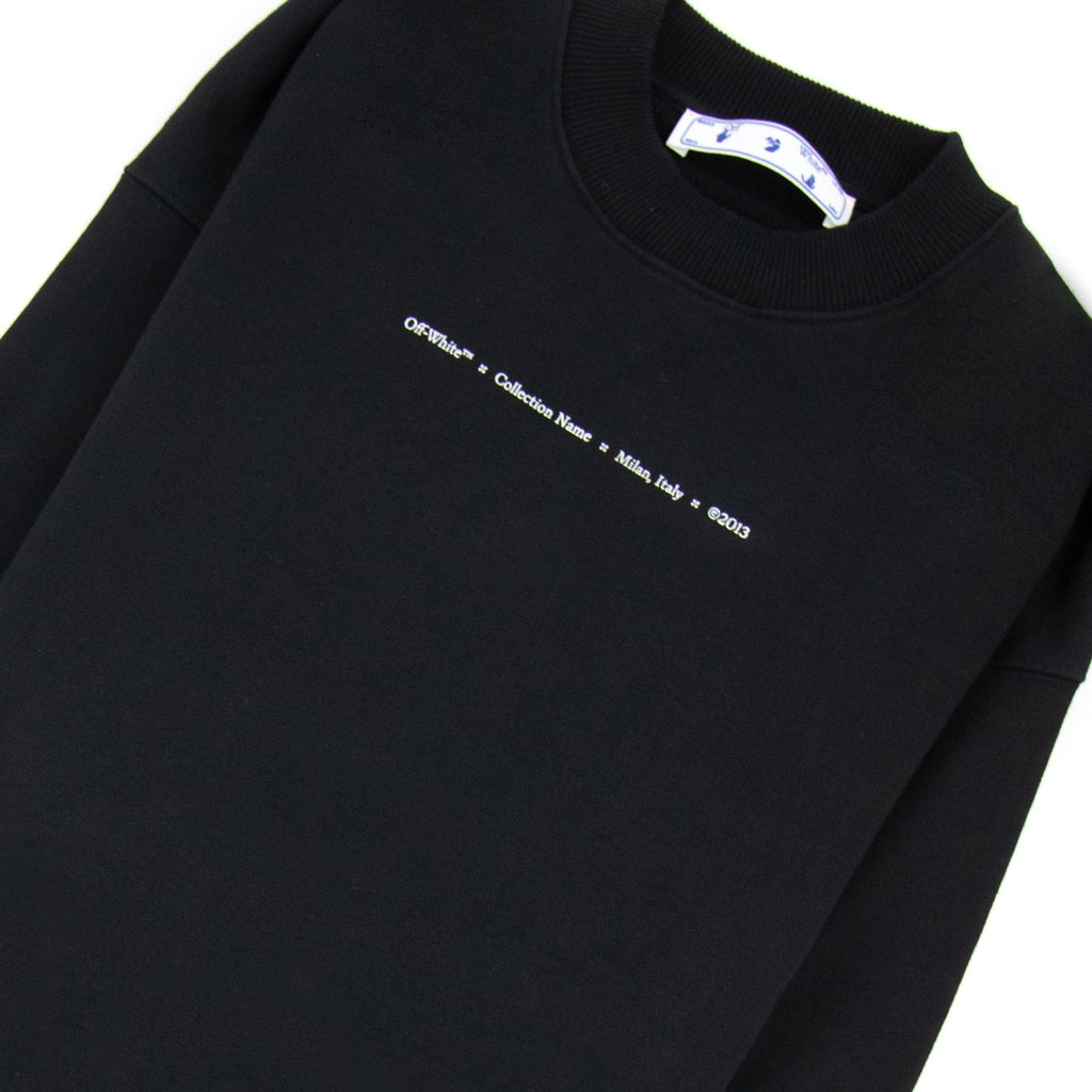 Off White Tornado Arrow Skate Crewneck Sweatshirt Black Multi
