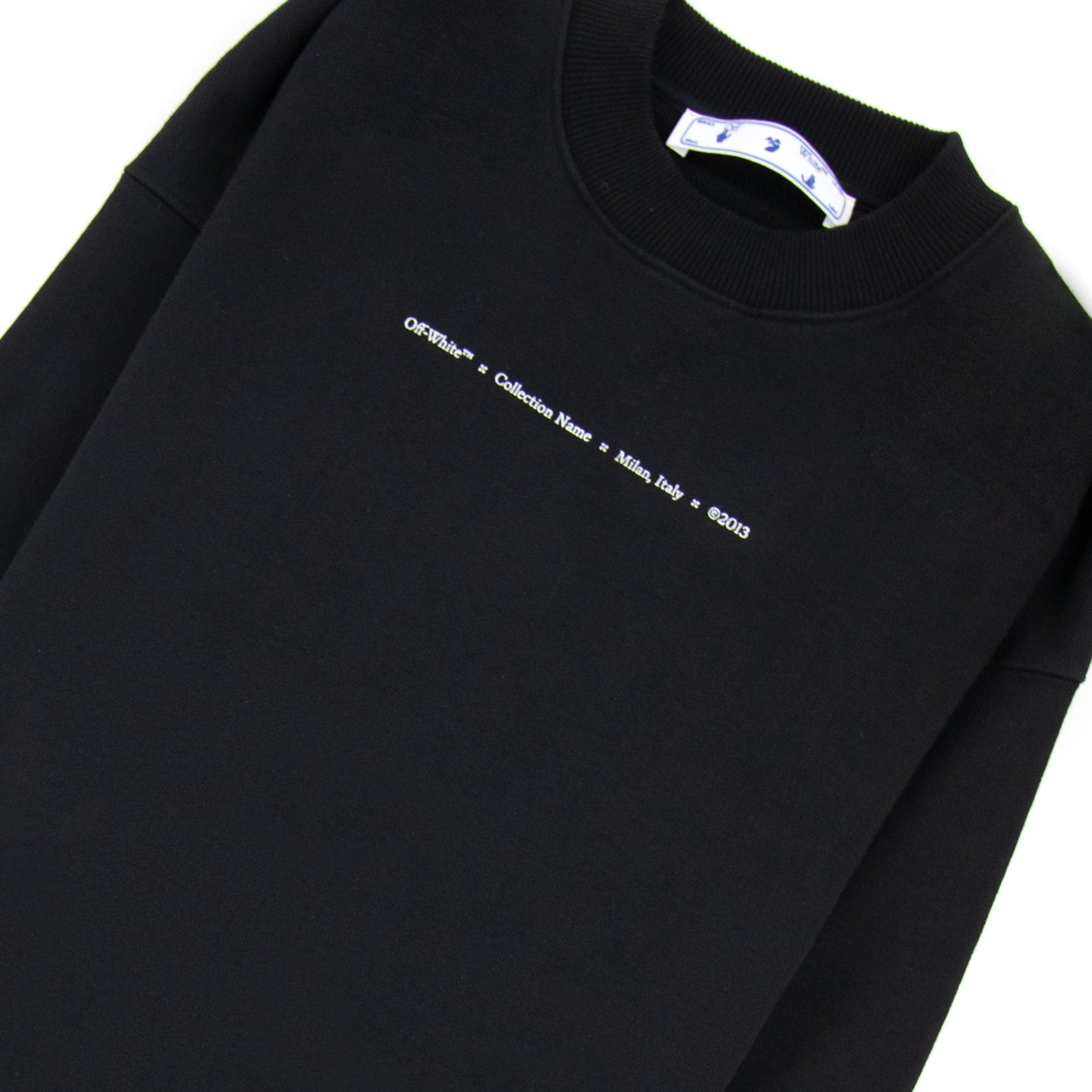 Off White Tornado Arrow Skate Crewneck Sweatshirt Black Multi