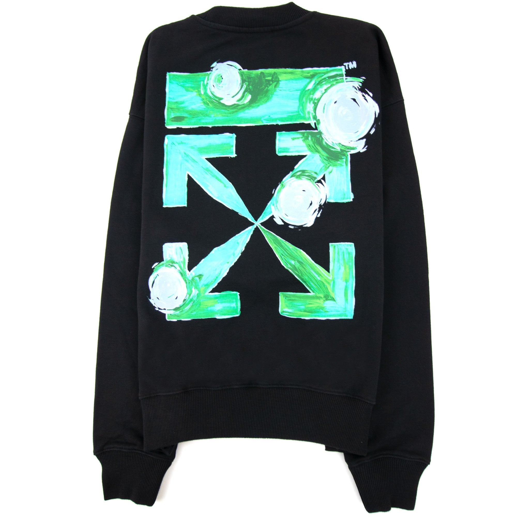 Off White Tornado Arrow Skate Crewneck Sweatshirt Black Multi