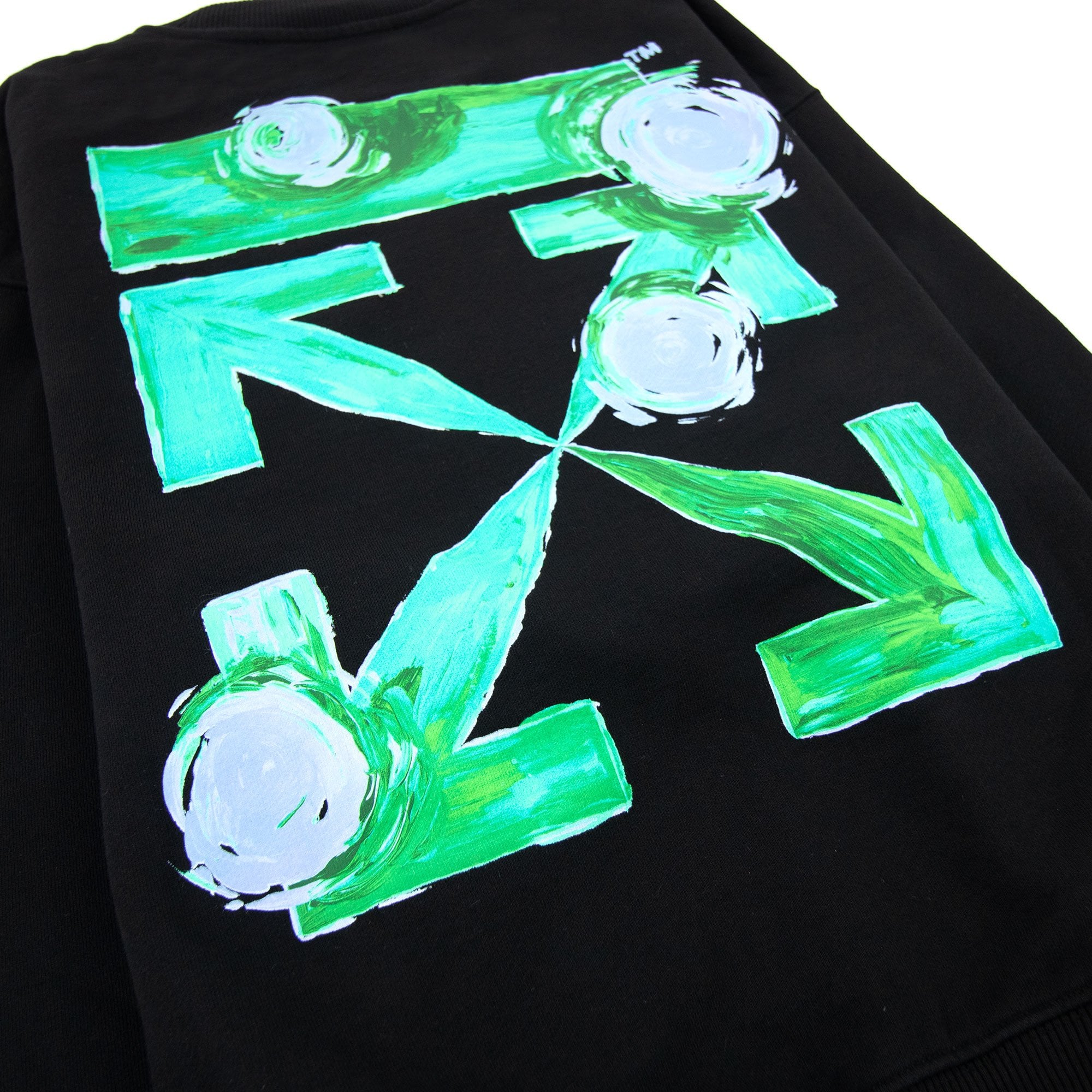Off White Tornado Arrow Skate Crewneck Sweatshirt Black Multi