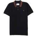 Vivienne Westwood Classic Polo Brown Stripe Collar Black