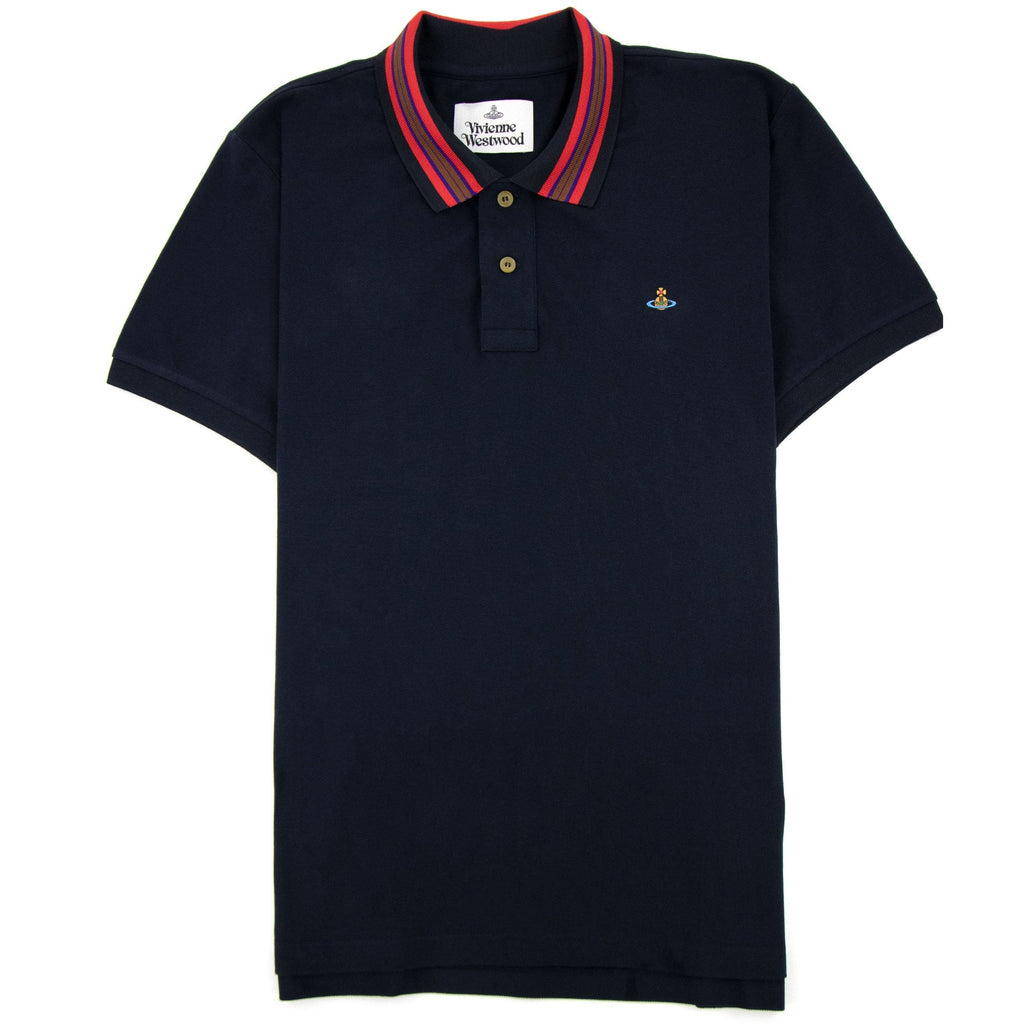 Vivienne Westwood Classic Polo Stripe Collar Navy