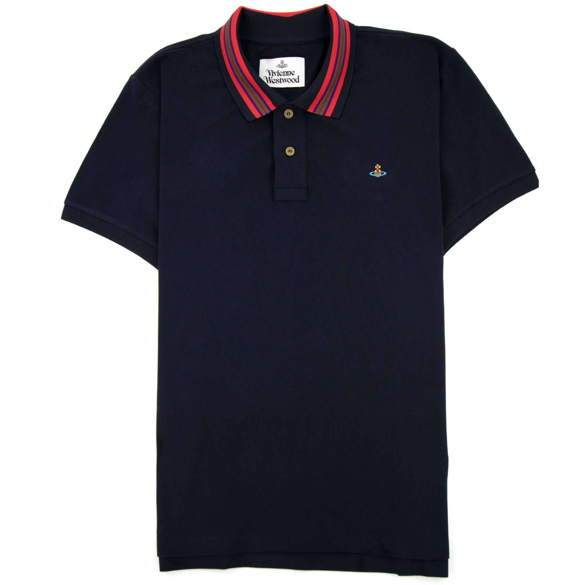 Vivienne Westwood Classic Polo Stripe Collar Navy