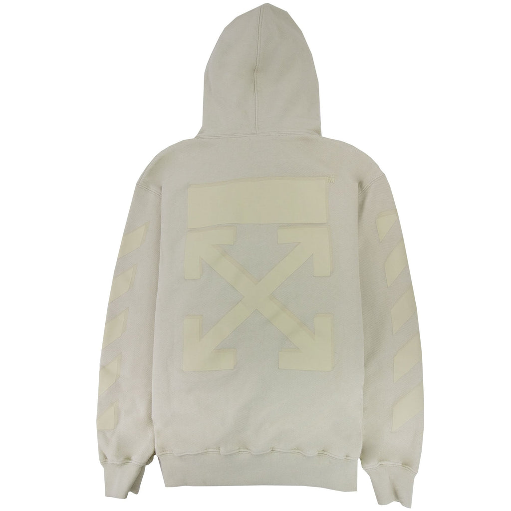 Off White Women Rubber Arrow Zip Up Hoodie Off White