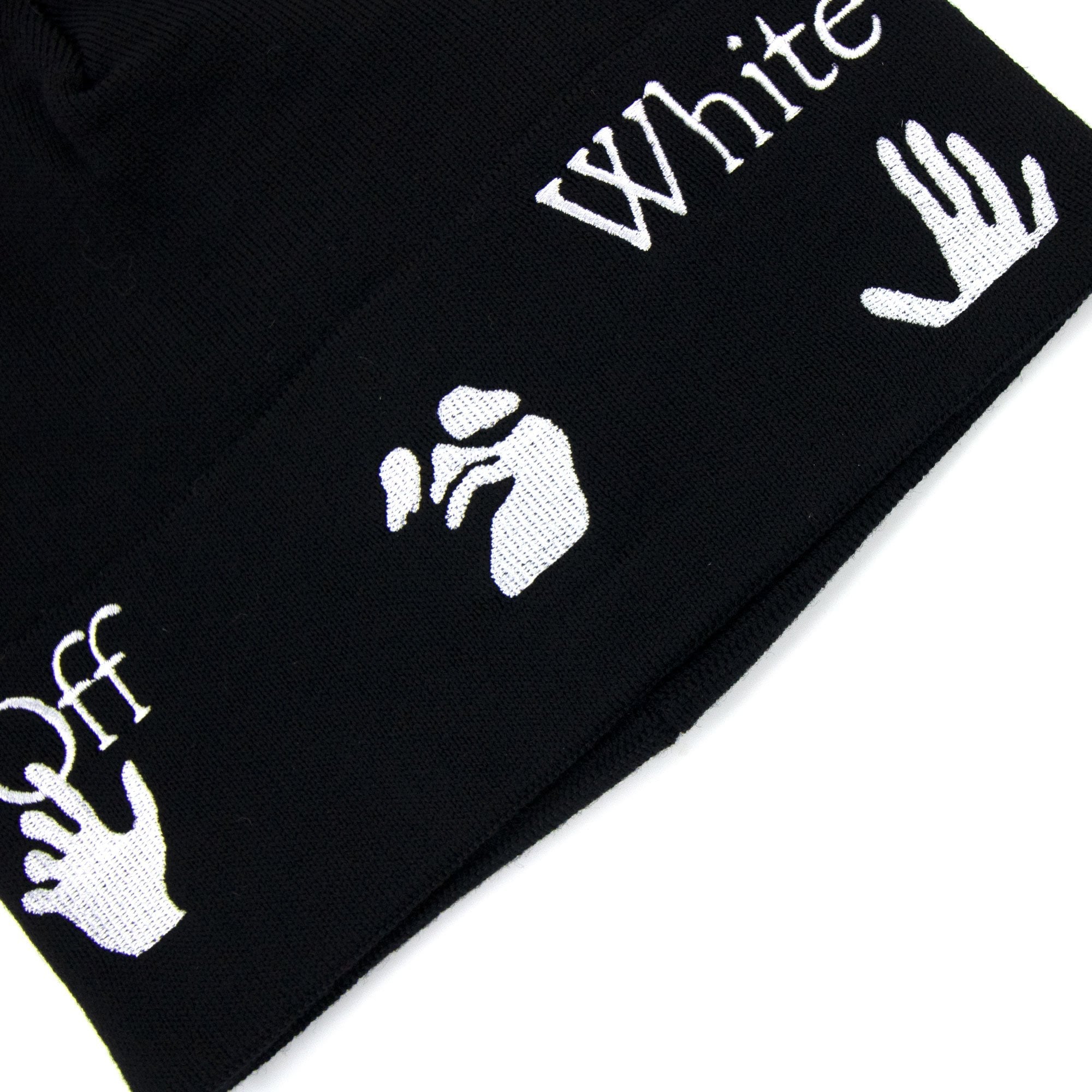 Off White Ow Logo Beanie Black/white