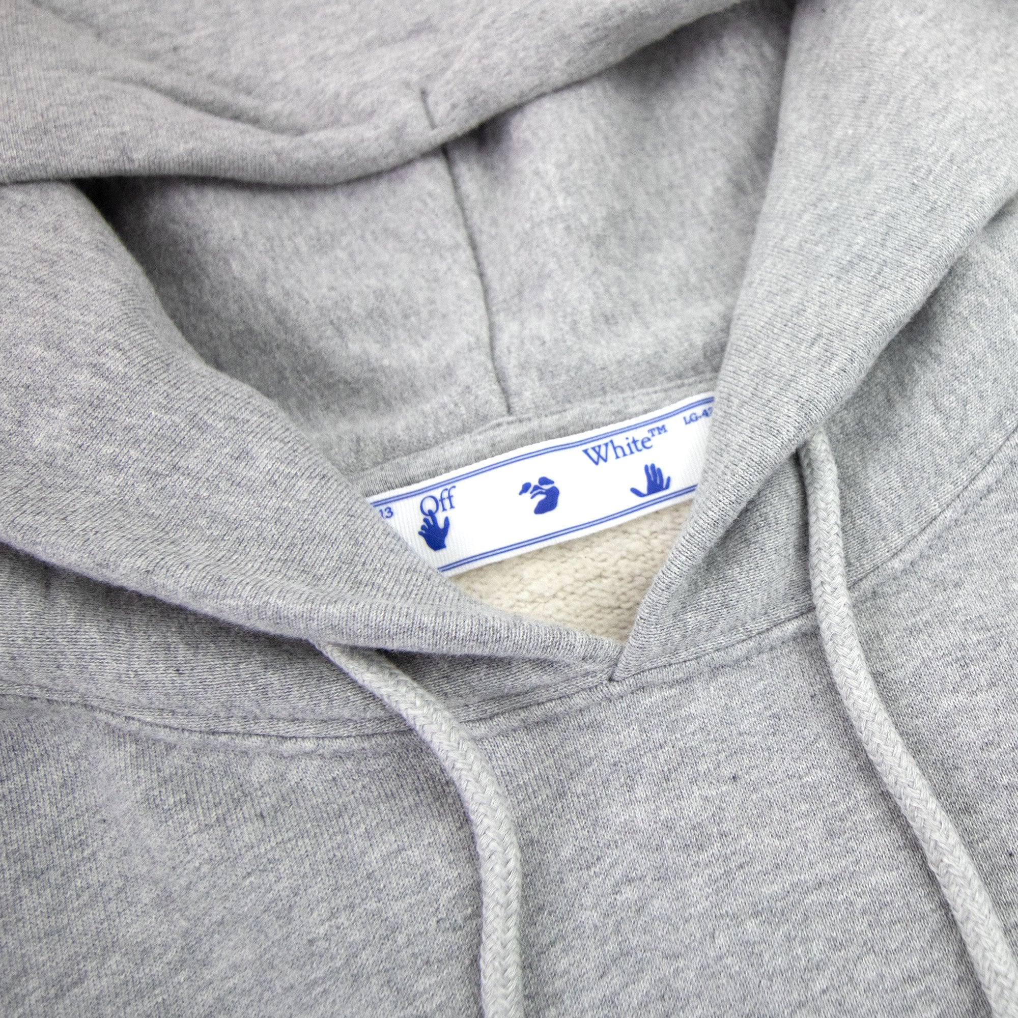 Off White Degrade Arrow Slim Hoodie Melange Grey