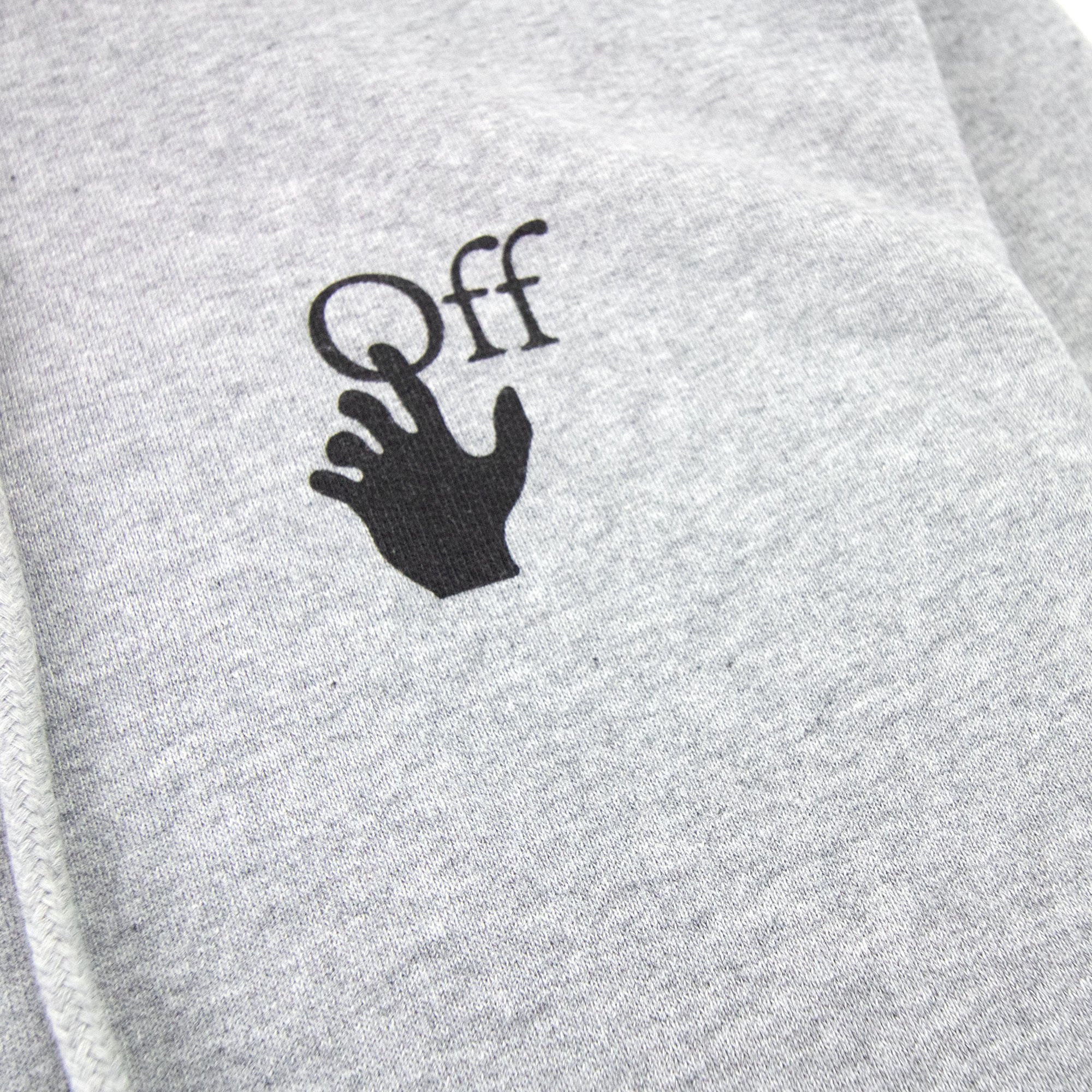 Off White Degrade Arrow Slim Hoodie Melange Grey