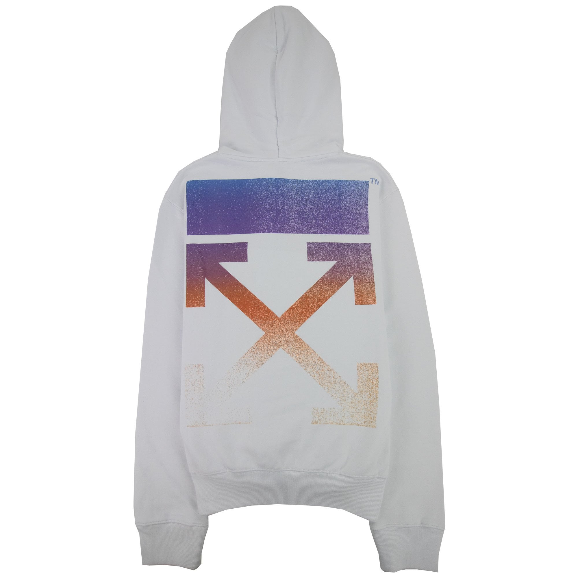 Off White Degrade Arrow Slim Hoodie White Multi