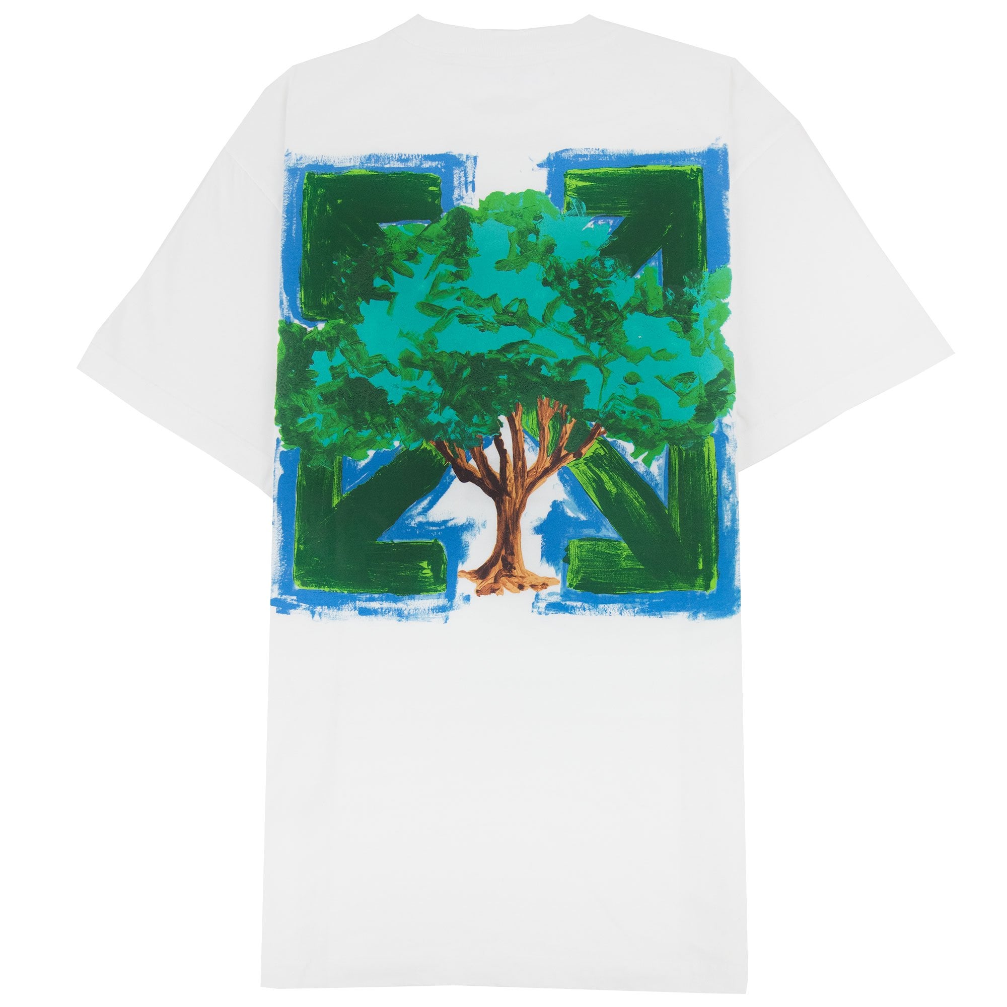 Off White Arrow Tree S/s Over T Shirt White Multi