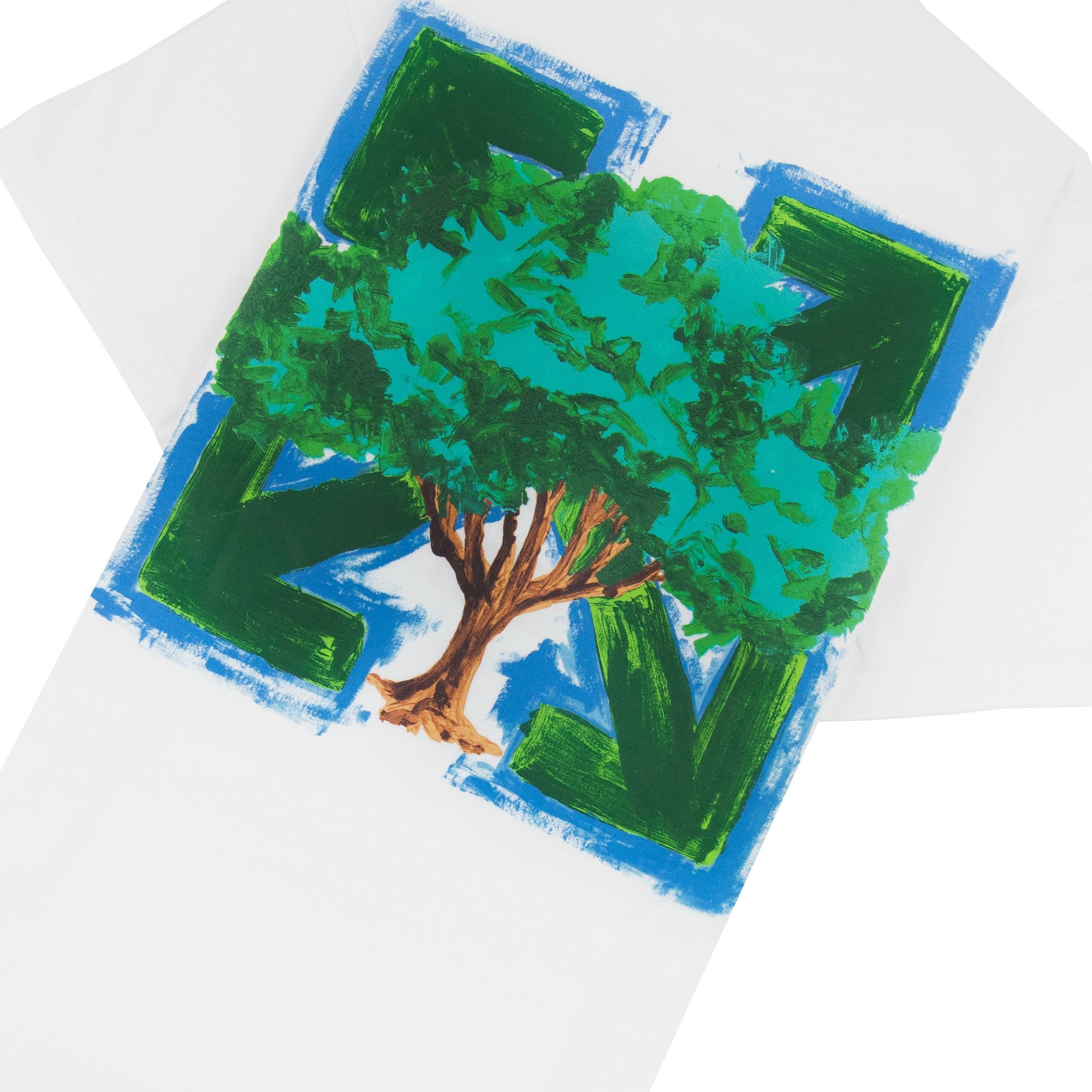 Off White Arrow Tree S/s Over T Shirt White Multi