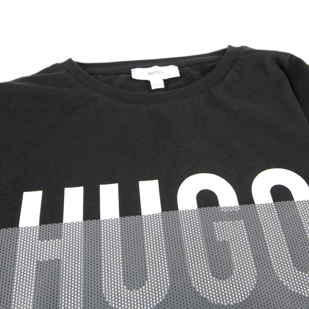 Hugo Boss Kids Printed Logo L/s T Shirt Black